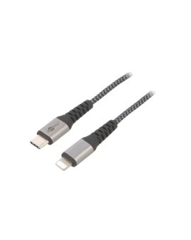 USBC-LIGHTX/0.5BK Kabel USB 2.0 Apple Lightning wtyk, USB C wtyk 0,5m czarny