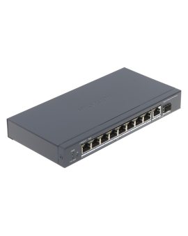 Switch Hikvision PoE, 8xPoE 10/100/1000 Mbps, 1xUpLink, 1xSFP 1000Mbps, 58W, niezarządzalny HIKVISION