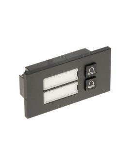 Moduł: 2 przycisk, anodyzowany panel z aluminium, IP65, IK07, przeznaczony dla serii VTO4202F-X, czarny, DAHUA