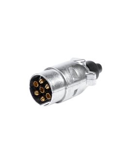 Wtyczka przyczepowa 7-pin 12/24V aluminium na kabel