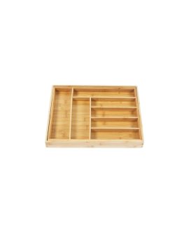 Rozsuwany bambusowy organizer na sztućce GreenBlue, 325-500x430x45mm, GB379