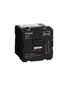 gallery Ładowarka USB A+C 3A mechanizm 2M WXF113