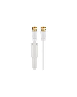 Kabel płaski SAT (80 dB), podwójne ekranowanie, odporny na warunki atmosferyczne - Długość kabla 1.5 m