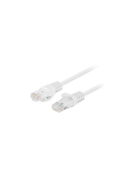 Patchcord UTP kat.6 kabel sieciowy LAN 2x RJ45 linka biały 1, 5m LANBERG