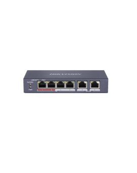 Swich PoE 6-portowy. 1 port 10/100 Mbps HiPoE. 3 porty 10/100 Mbps PoE. 2 porty 10/100 Mbps RJ45....
