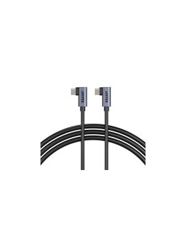 UNITEK Kabel USB 2.0 typ-C (wtyk / wtyk) kątowy Quick Charge 2.0 Power Delivery 3.0 (100W) czarny 1m