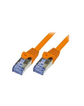CQ3088S Patch cord S/FTP 6a linka Cu LSZH pomarańczowy 7, 5m 26AWG