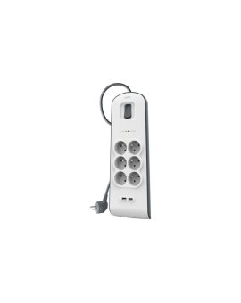 Belkin 2M, 6-portowa listwa + 2x USB-A 2.4A, 650J
