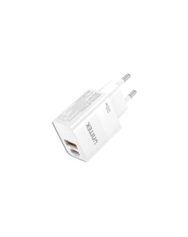 Unitek Ładowarka sieciowa, 1x USB-A, 1x USB-C, QC, PC 3.0, 20W, biała