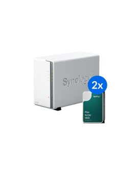 Synology DS223j /12T 2-zatokowy serwer NAS w zestawie z dyskami o łącznej pojemności 12TB, Tower
