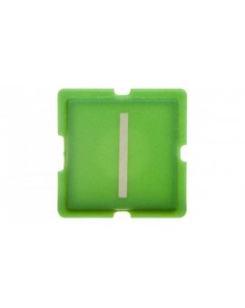Wkładka przycisku 16mm płaska zielona z symbolem I kwadrat 11TQ25 091562