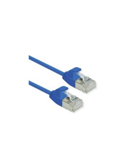 ROLINE F/UTP DataCenter Patch Cord Cat.6A (Class EA), LSOH, bardzo cienki, niebieski, 1 m