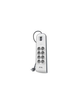 Belkin 2M, 8-portowa listwa + 2x USB-A 2.4A, 900J