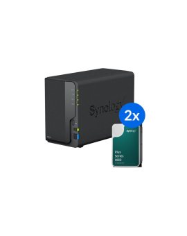 Synology DS223 /24T 2-zatokowy serwer NAS w zestawie z dyskami o łącznej pojemności 24TB, Tower