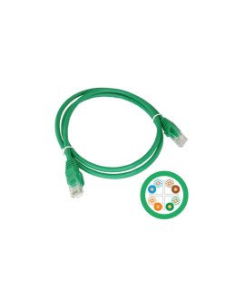Patchcord UTP kat.6 kabel sieciowy LAN 2x RJ45 linka zielony 5m Alantec