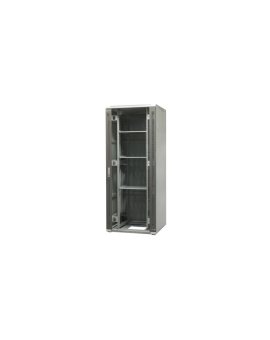 szafa ramowa stojąca EmiterNet Top, 42U, wym. 800X800x1980 (szer. x gł. x wys. mm), drzwi blacha/szkło w komplecie panel 4 wenty