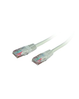Kabel krosowy EmiterNet UTP kat.5E PVC 1 m szary, EM/PC-UTP5EPVC-1M