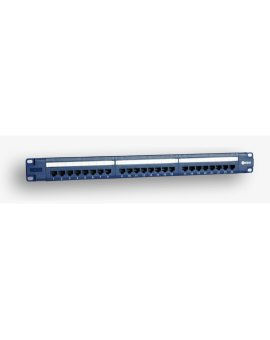 Panel 19, 24 x RJ45 UTP kat. 5e (1U) z półką, niebieski (PoE) DCN/PPFB-652K-248-C5E