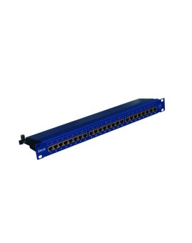 Panel 19, 24 x RJ45 STP kat. 6 (1U) z półką, niebieski DCN/PPFA674EKS248C6