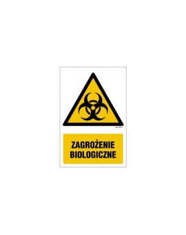 ZNAK - GF037 Zagrożenie biologiczne 15 x 22,5 cm KN - Folia podłogowa
