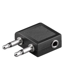 Podróżny/Samolotowy adapter do słuchawek AUX z gniazdem jack 3,5 mm - Połączenie typu 2 wtyczka 3,5 mm (2-pinowy, mono)