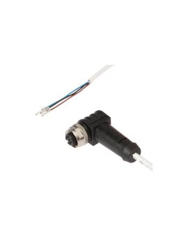 VKB0H021 Kabel połączeniowy, 20 m, gniazdo M12 3-stykowe kątowe, wolny koniec kabla, PTFE, 250 V