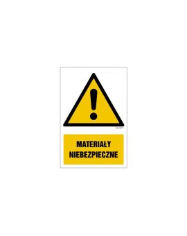 ZNAK - GF042 Materiały niebezpieczne 25 x 37,5 cm PN - Płyta 1mm