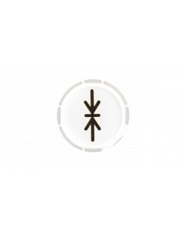 Soczewka przycisku 22mm płaska biała z symbolem MOCOWANIE M22-XDL-W-X14 218312