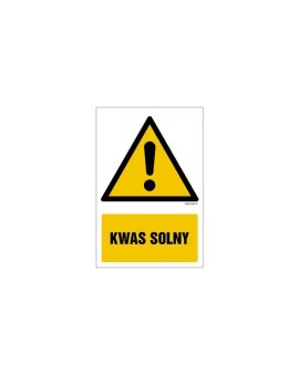 ZNAK - GF053 Kwas solny 35 x 52,5 cm FN - Folia samoprzylepna