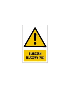 ZNAK - GF055 Siarczan żelazowy (PIX) 15 x 22,5 cm FN - Folia samoprzylepna