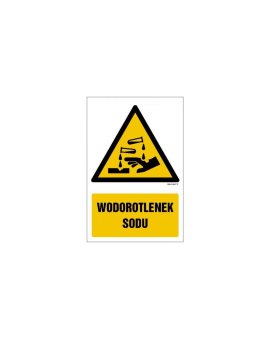ZNAK - GF061 Wodorotlenek sodu 20 x 30 cm FN - Folia samoprzylepna