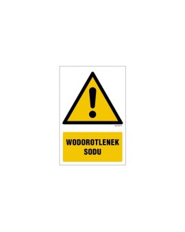 ZNAK - GF063 Wodorotlenek sodu - opakowanie 10 sztuk 5 x 7, 5 cm PN - Płyta 1mm