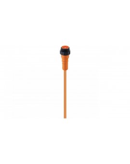Kabel zasilający jednostronnie zakończony 7/8 męskie proste 3-pin(2+PE) pomarańczowa obudowa 230 V AC/DC 12 A PVC RS 30-01/2 M