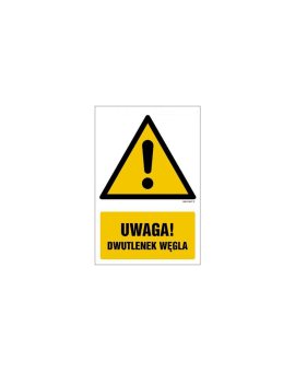 ZNAK - GF076 Uwaga! Dwutlenek węgla 25 x 37,5 cm KS - Folia podłogowa foto.
