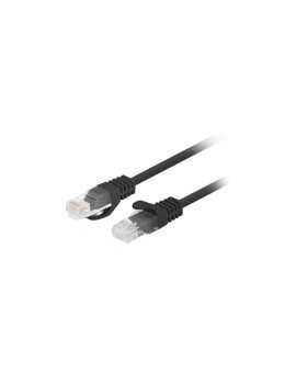 Patchcord UTP kat.6 kabel sieciowy LAN 2x RJ45 linka czarny 5m LANBERG