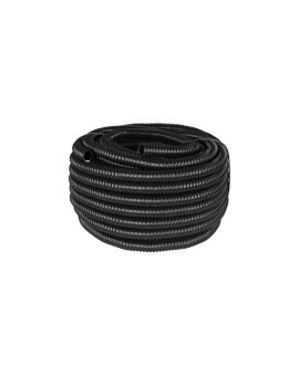 Rura karbowana elektroinstalacyjna GUS (RSF) 16mm wzmocniona spiralą giętka samogasnąca peszel elastyczny 320N PVC UV czarna 30m