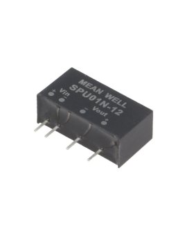 SPU01N-12 Przetwornica DC/DC, 1W, Napięcie wejściowe: 21,6÷26,4VDC, Napięcie wyjściowe: 12VDC, SIP6, THT