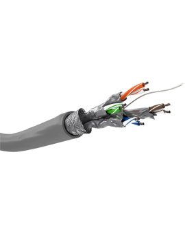 CAT 6 kabel sieciowy, S/FTP (PiMF), Szary - Długość kabla 305 m