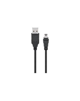 Kabel mini USB do synchronizacji i ładowania, Czarny - Długość kabla 1 m