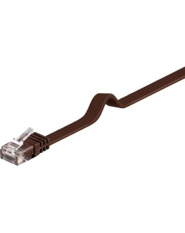 CAT 6Płaska Kabel połączeniowy,U/UTP, Ciemnobrązowy - Długość kabla 7 m