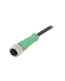 1668124 Kabel do czujników/automatyki, M12, Ilość pinów: 4, proste, 5m, wtyk, 4A
