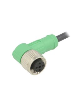 1668234 Kabel do czujników/automatyki, M12, Ilość pinów: 4, kątowe, 3m, wtyk, 4A