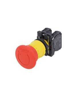 XB5AS8444 Przełącznik bezpieczeństwa 22mm Poz.stab: 2 NC x2 czerwony