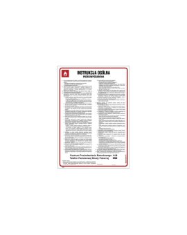 ZNAK - DB001 Instrukcja ogólna przeciwpożarowa 24,5 x 35 cm FN - Folia samoprzylepna