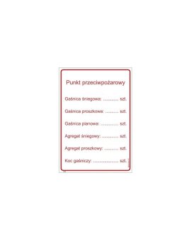 ZNAK - DB031 Punkt przeciwpożarowy 24, 5 x 35 cm FN - Folia samoprzylepna