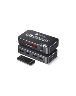 Przełącznik switch HDMI 2.0b 3x1 4K60Hz z pilotem IDATA HDMI2-4K3160B
