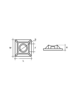 UCHWYT DO OPASEK ZACISKOWYCH PS-5-20X20/B*P50