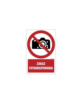 ZNAK - GC028 Zakaz fotografowania 20 x 30 cm KS - Folia podłogowa foto.