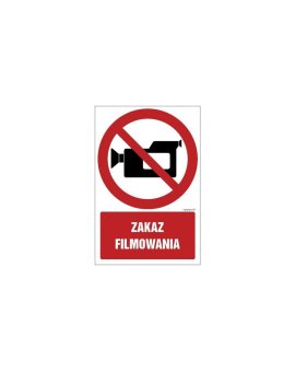 ZNAK - GC028 Zakaz fotografowania 70 x 105 cm KS - Folia podłogowa foto.