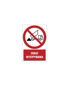 ZNAK - GC034 Zakaz wysypywania 10 x 15 cm KN - Folia podłogowa